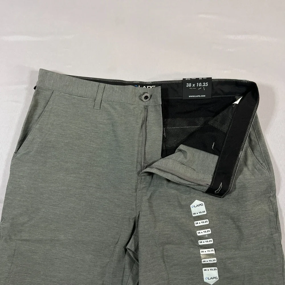 La Police Gear Edf Board Shorts Mens 38x10.25 Light Gray Mesh Lined Quick Drying